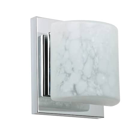 Besa Lighting Paolo Mini Sconce, Carrera, Chrome Finish, 1x5W LED 1WS-787319-LED-CR